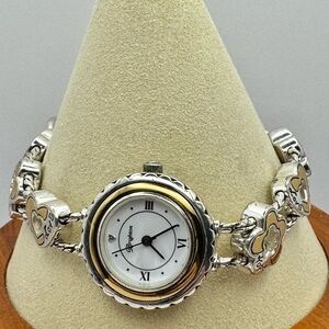 Brighton Garden Grove Flowers Hope
Love Silver Gold Watch 8" -NEW BATTERY